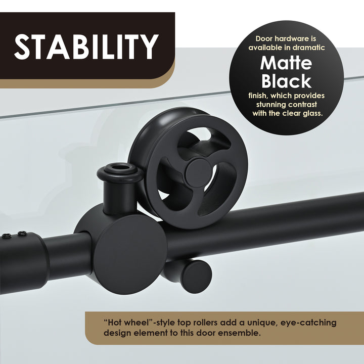 Gareth 60" W x 78" H Single Sliding Frameless Shower Door