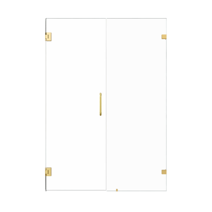 Roisin 52" W x 74" H Frameless Hinged Shower Door