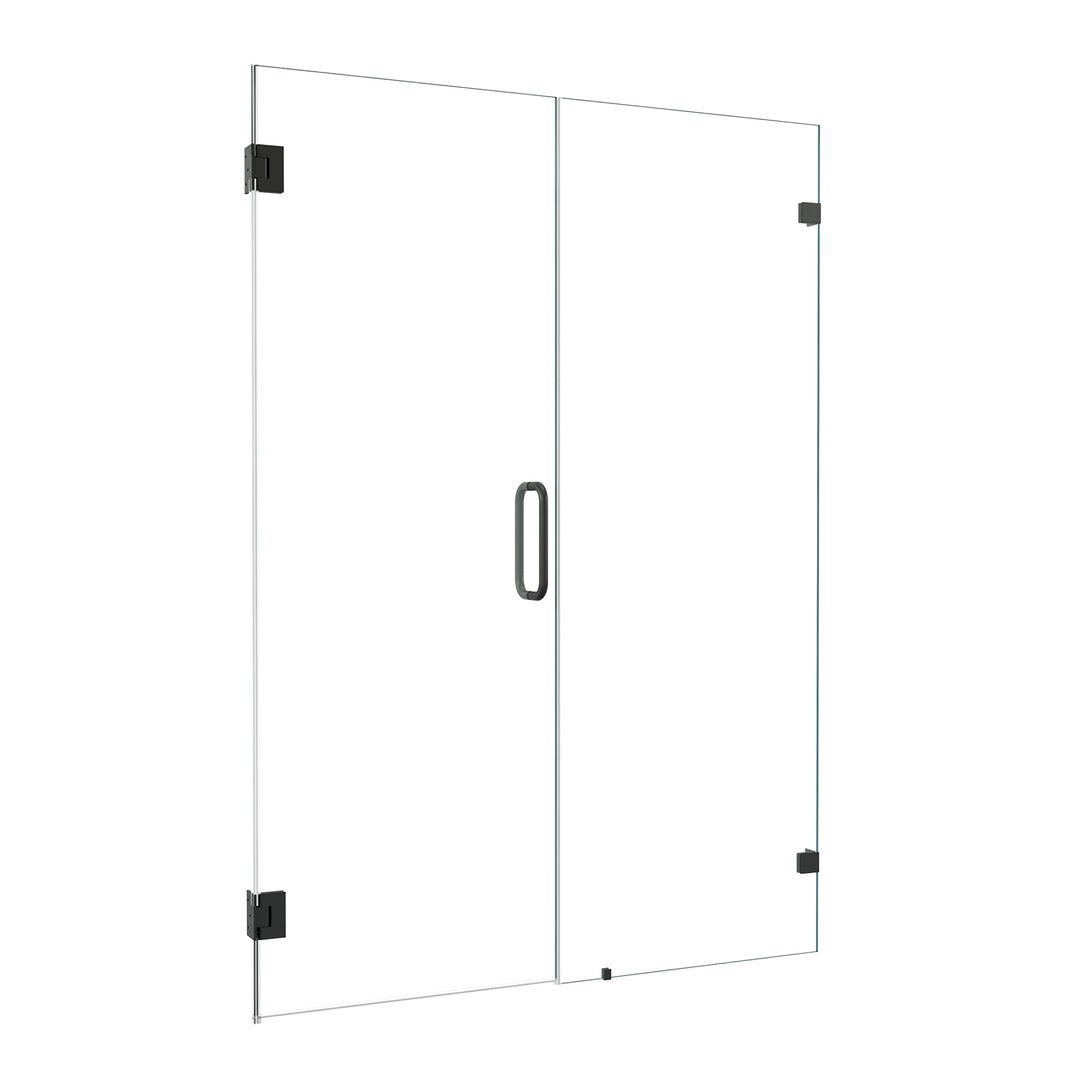 Roisin 52" W x 74" H Frameless Hinged Shower Door