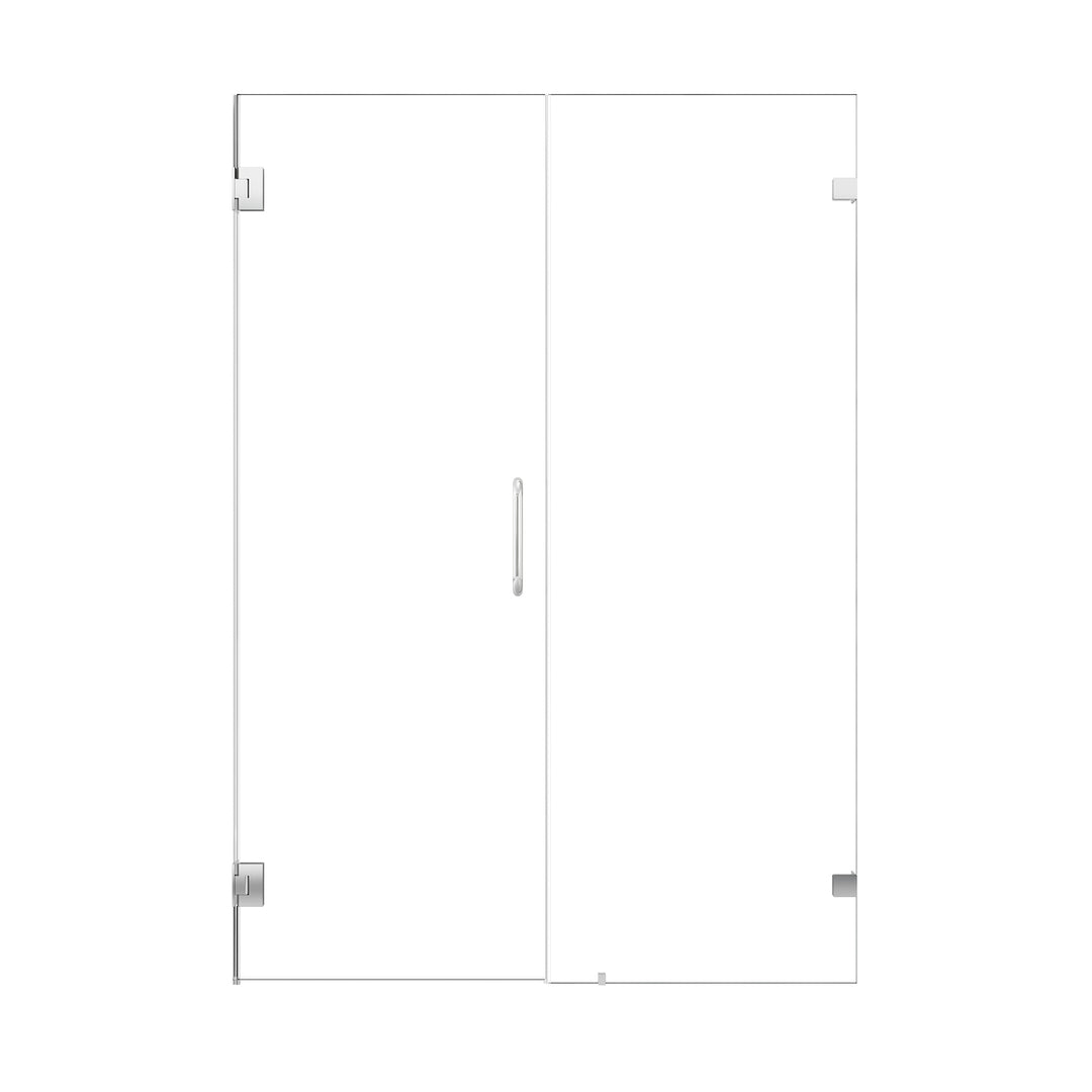 Roisin 52" W x 74" H Frameless Hinged Shower Door