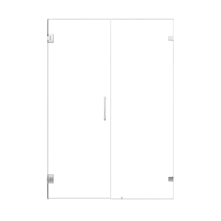 Roisin 52" W x 74" H Frameless Hinged Shower Door