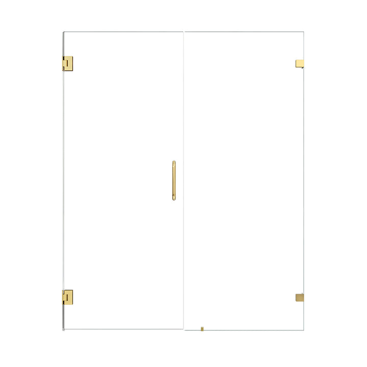 Roisin 60" W x 74" H Frameless Hinged Shower Door