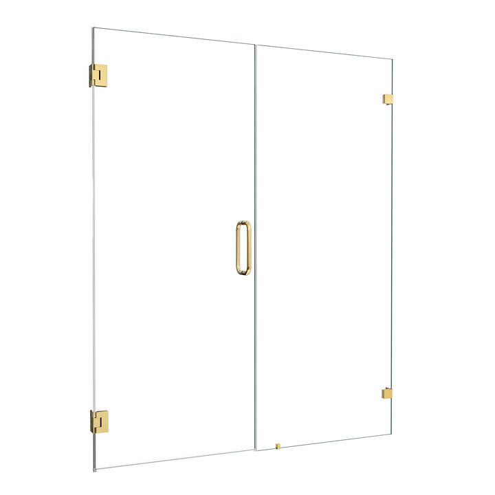 Roisin 60" W x 74" H Frameless Hinged Shower Door