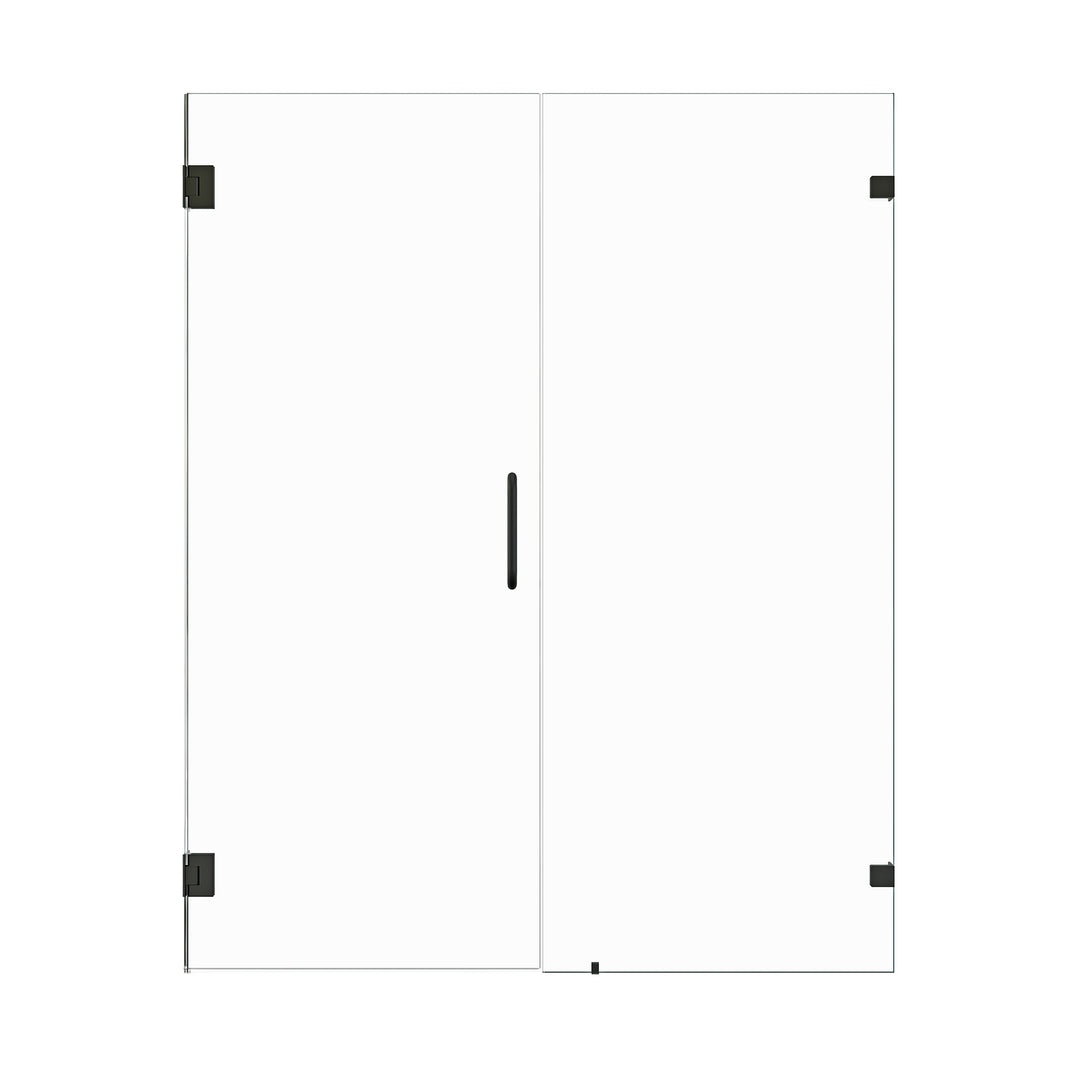 Roisin 60" W x 74" H Frameless Hinged Shower Door