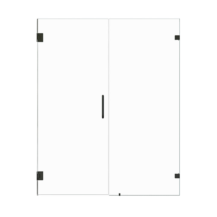 Roisin 60" W x 74" H Frameless Hinged Shower Door