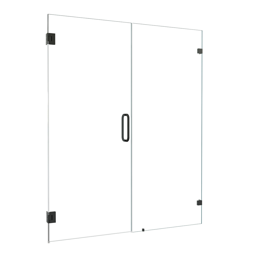 Roisin 60" W x 74" H Frameless Hinged Shower Door