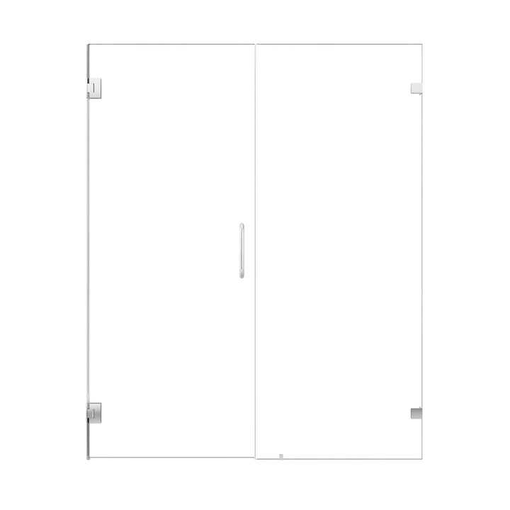 Roisin 60" W x 74" H Frameless Hinged Shower Door
