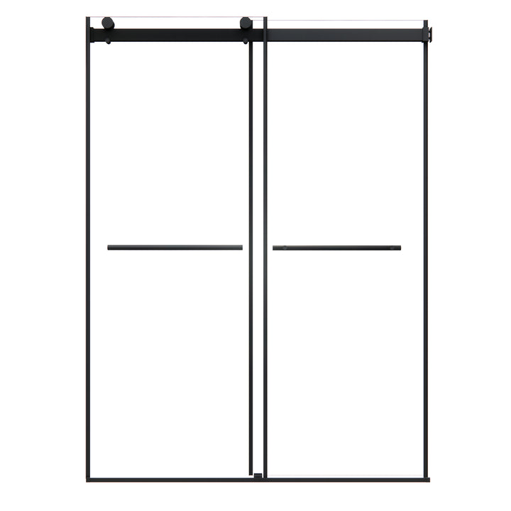 Belizzi 56" W x 76" H By Pass Frameless Exposed Roller Shower Door
