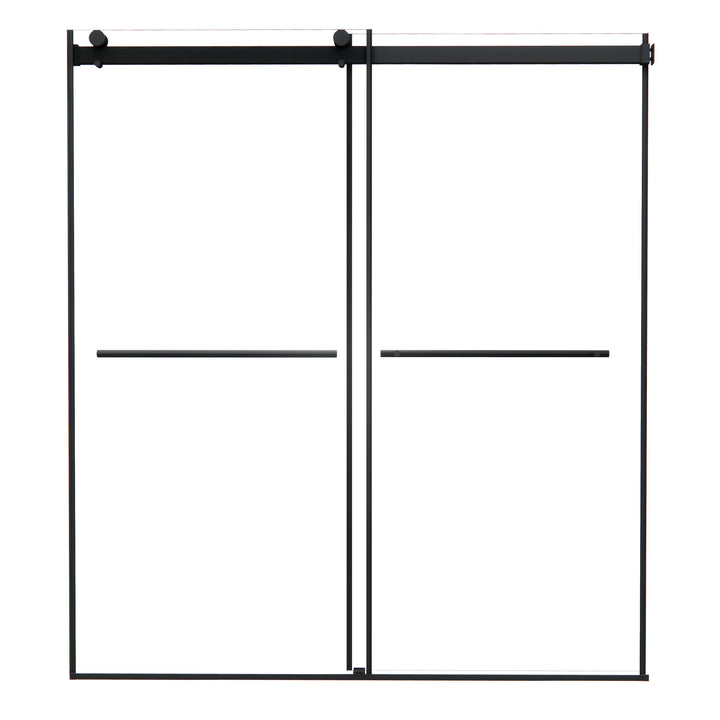 Belizzi 68" W x 76" H By Pass Frameless Exposed Roller Shower Door