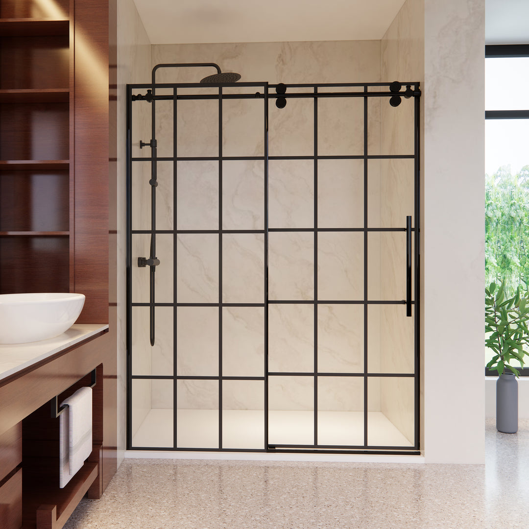Esense 60" W x 76" H Single Sliding Frameless Shower Door