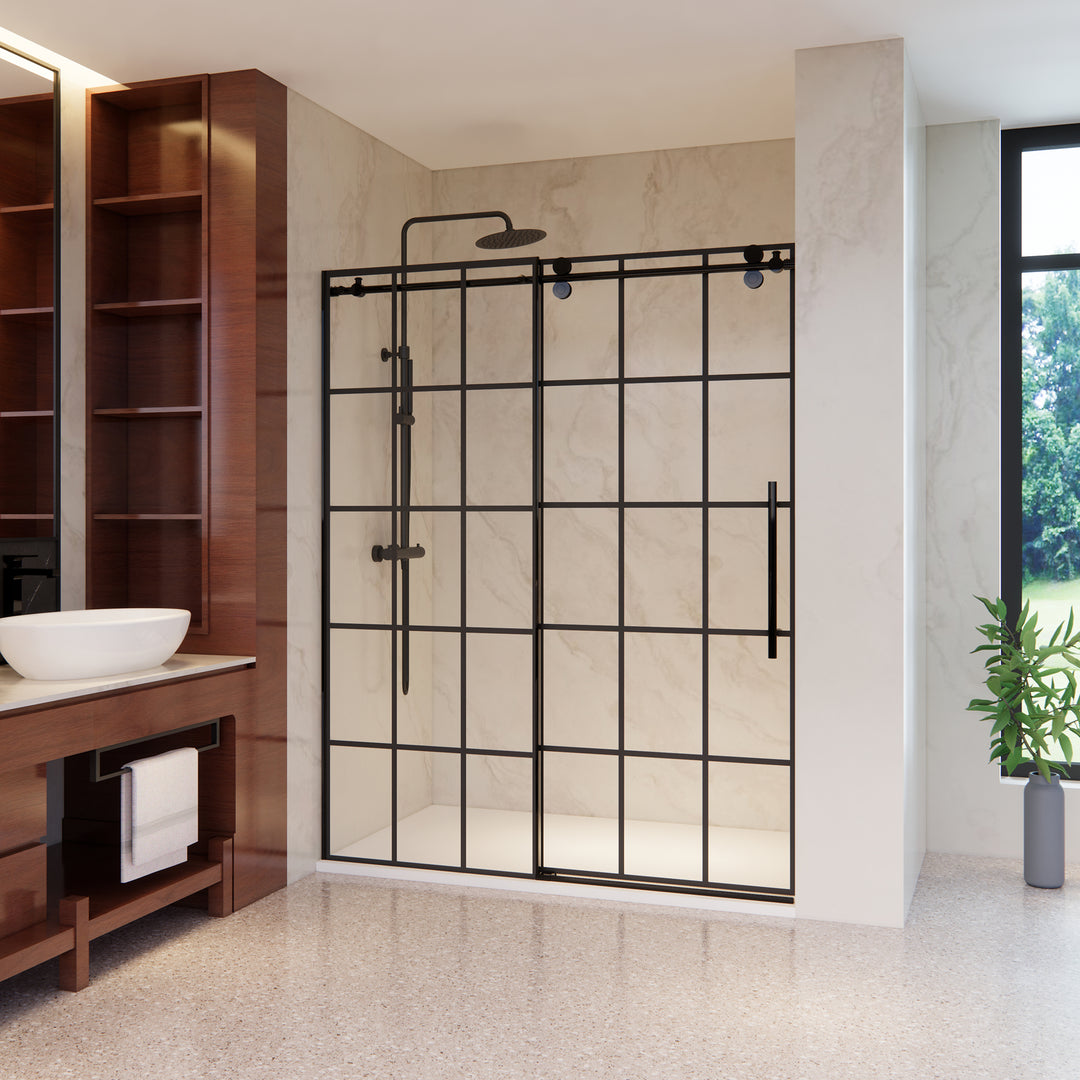 Esense 60" W x 76" H Single Sliding Frameless Shower Door