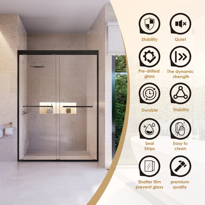 Ennis 48" W x 76" H By Pass Framed Shower Door