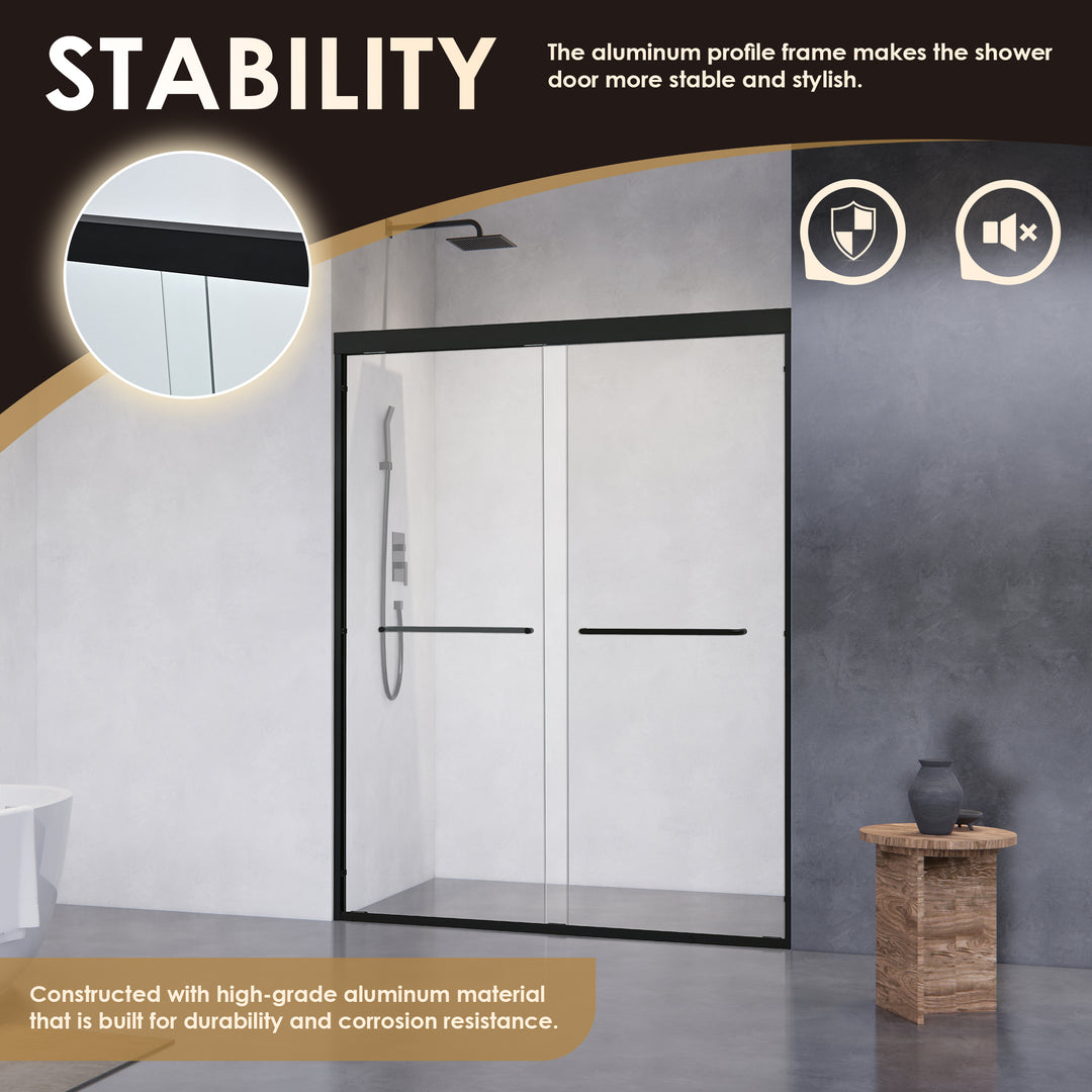 Ennis 60" W x 76" H By Pass Framed Shower Door