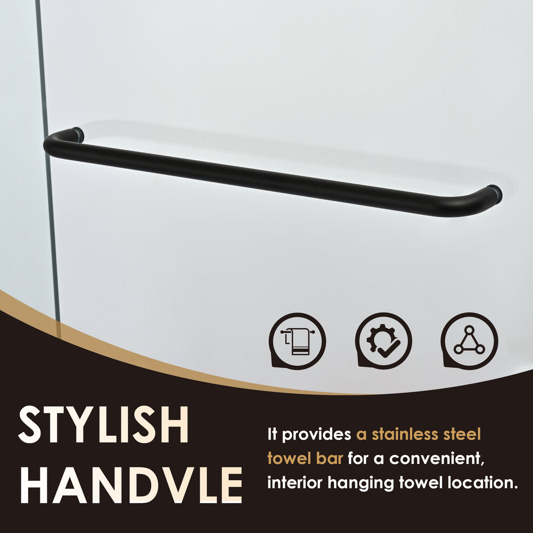 Ennis 60" W x 76" H By Pass Framed Shower Door