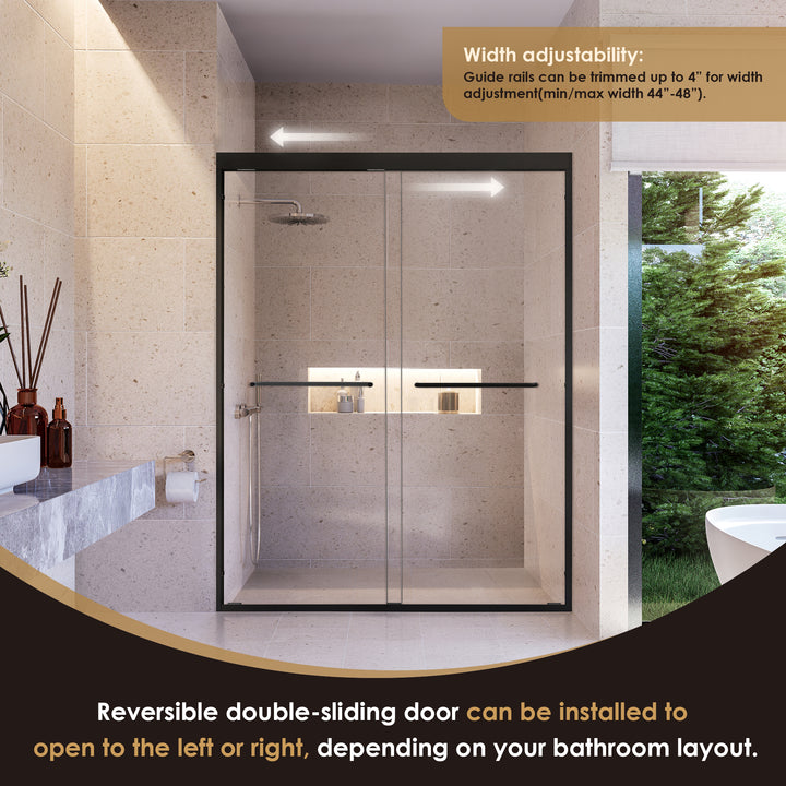 Ennis 60" W x 76" H By Pass Framed Shower Door