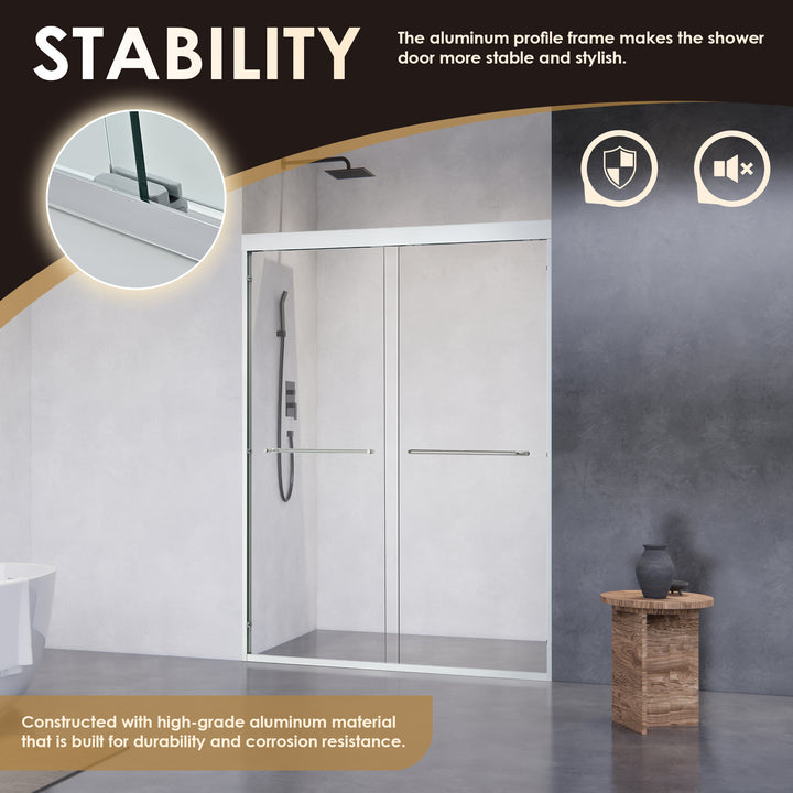 Ennis 60" W x 76" H By Pass Framed Shower Door