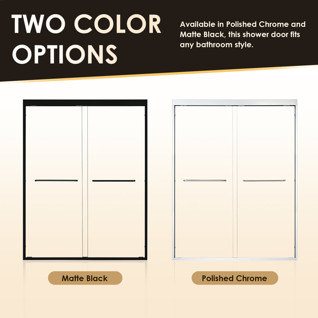 Ennis 60" W x 76" H By Pass Framed Shower Door
