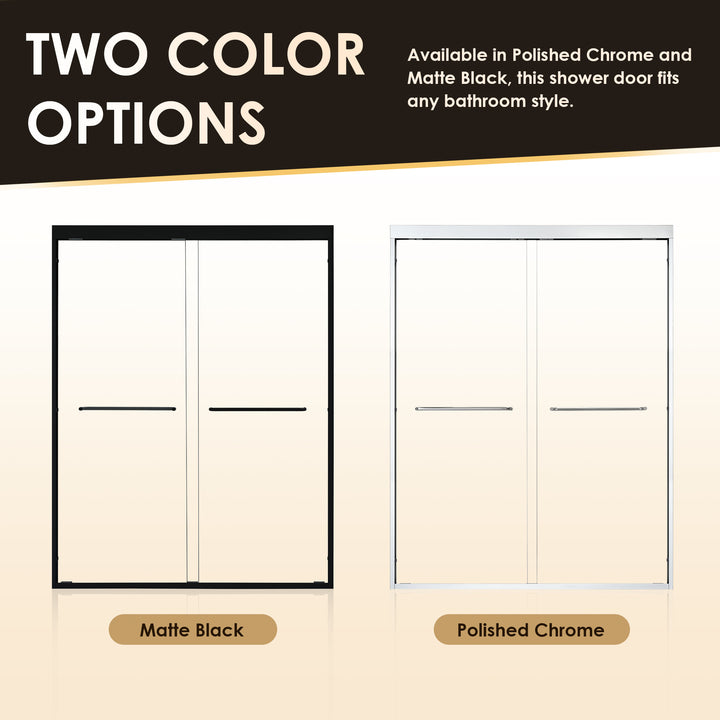 Ennis 60" W x 76" H By Pass Framed Shower Door
