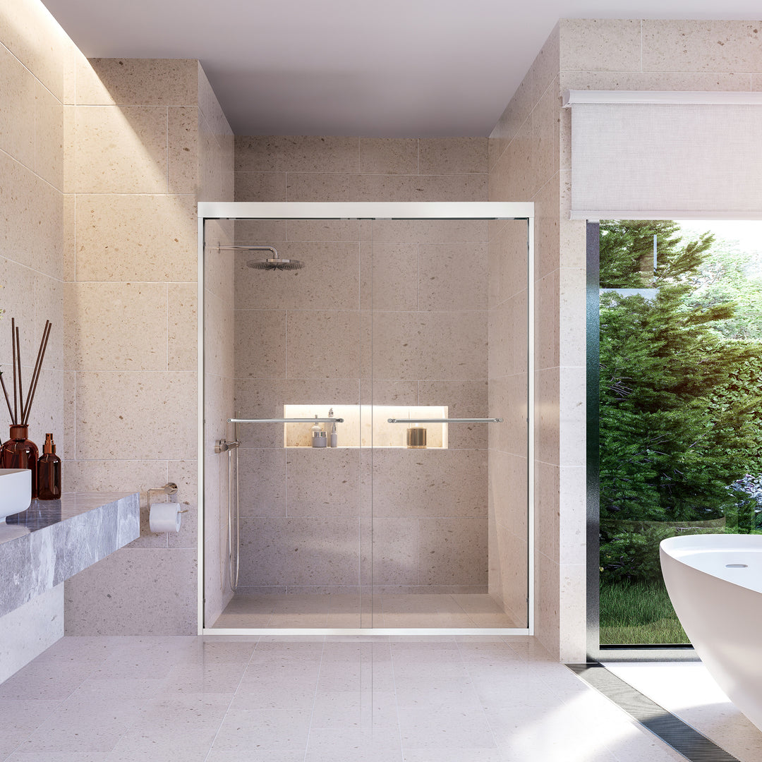Ennis 60" W x 76" H By Pass Framed Shower Door