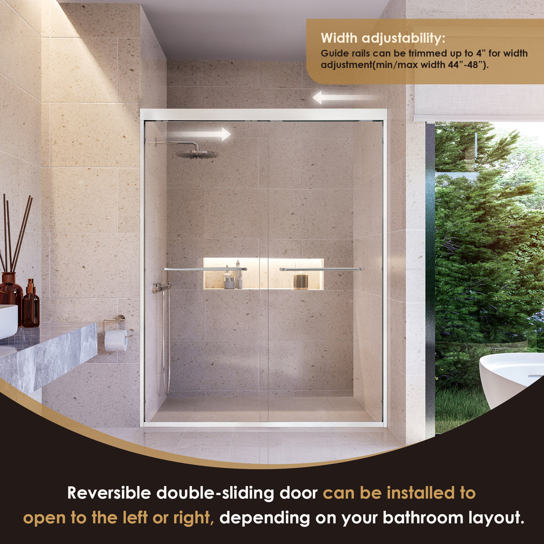 Ennis 60" W x 76" H By Pass Framed Shower Door