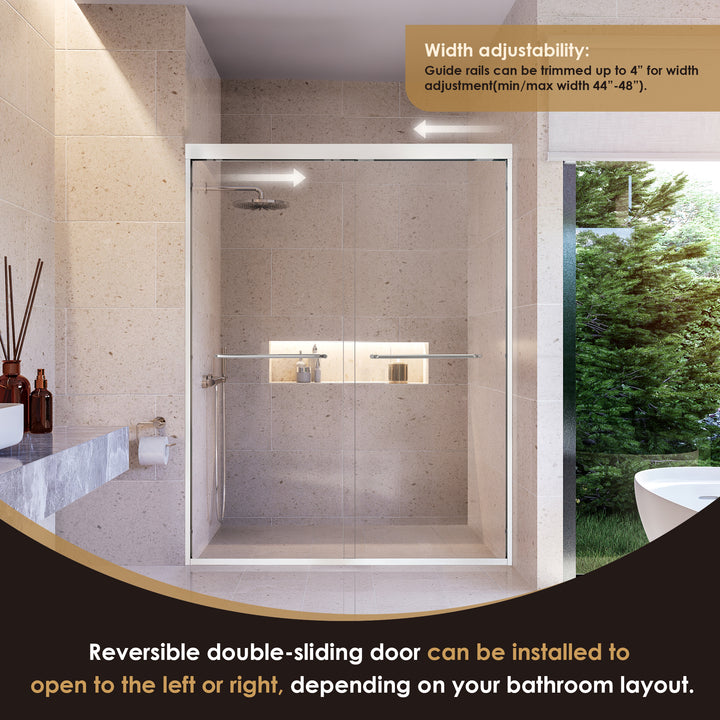 Ennis 60" W x 76" H By Pass Framed Shower Door