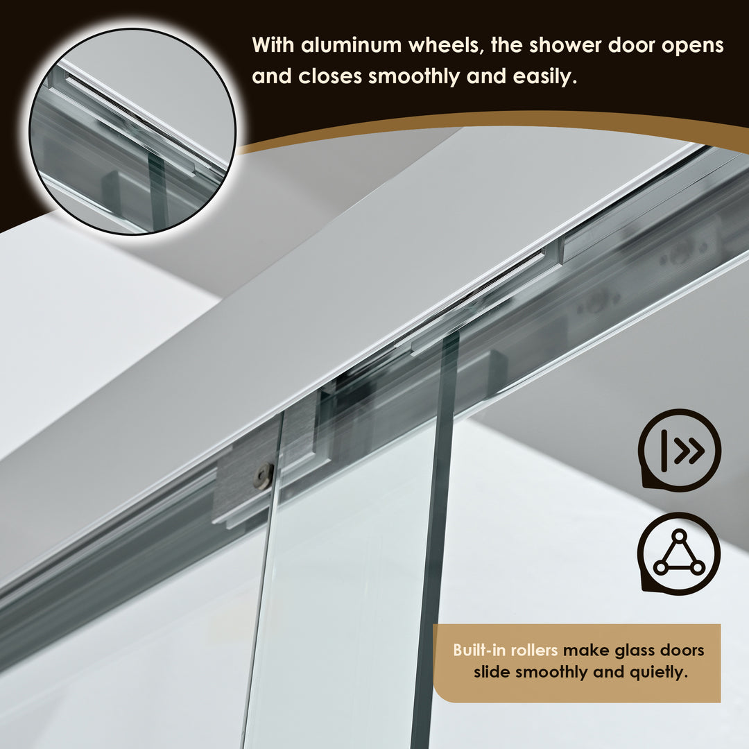 Ennis 60" W x 76" H By Pass Framed Shower Door