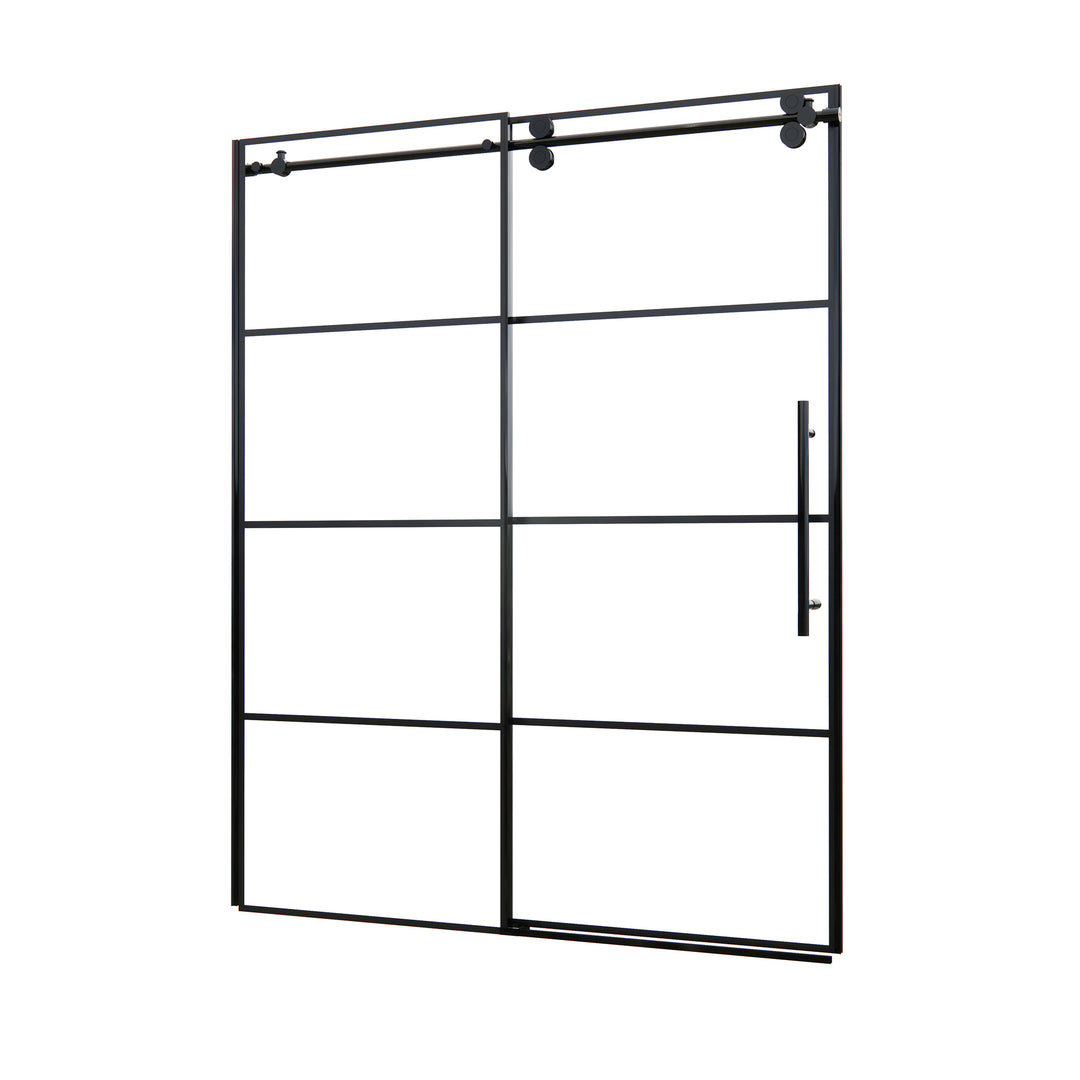 Sankiz 60" W x 76" H Single Sliding Frameless Shower Door