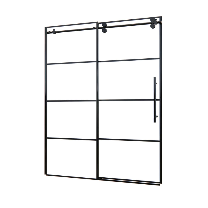 Sankiz 60" W x 76" H Single Sliding Frameless Shower Door