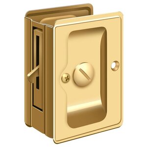 Deltana Architectural Hardware Door Accessories HD Pocket Locks, Adjustable, 3 1-4"x 2 1-4" Privacy