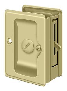 Deltana Architectural Hardware Door Accessories HD Pocket Locks, Adjustable, 3 1-4"x 2 1-4" Privacy