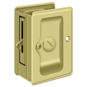 Deltana Architectural Hardware Door Accessories HD Pocket Locks, Adjustable, 3 1-4"x 2 1-4" Privacy