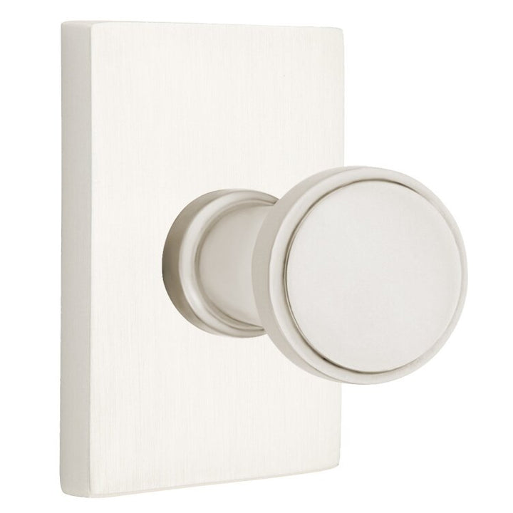 Transitional Brass Collection Transitional Brass Hook with Modern Rectangular Rosette  by Emtek