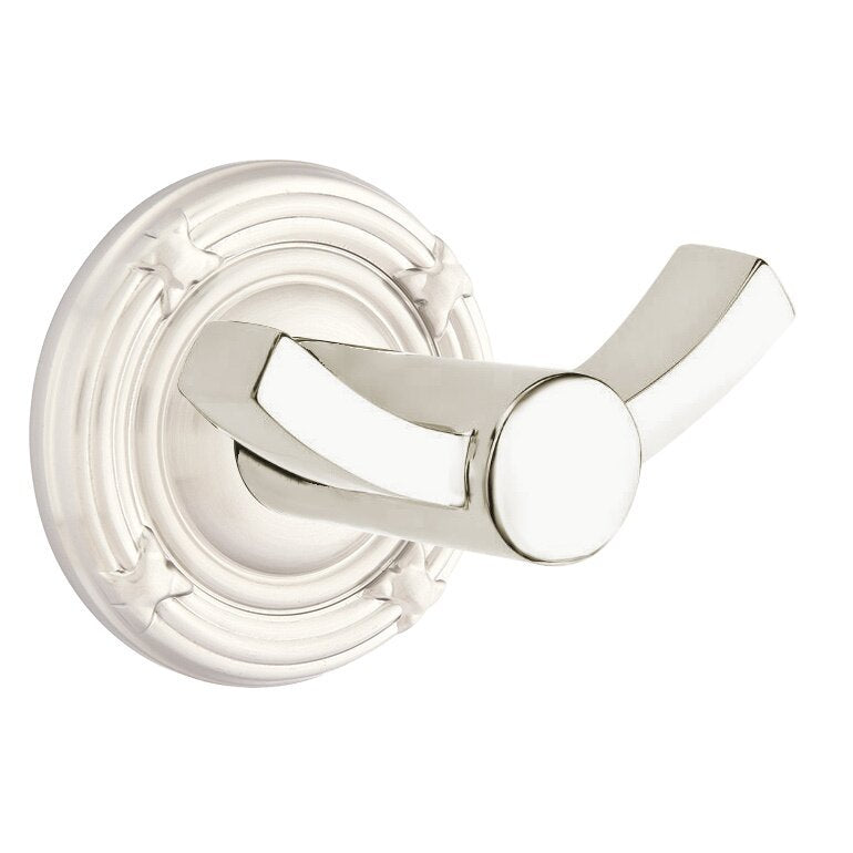 Modern Brass Collection Ribbon & Reed Double Hook  by Emtek