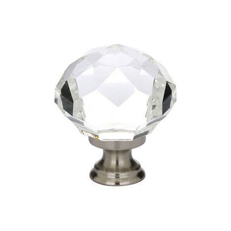 1" Diameter Diamond Knob  by Emtek-CRYSTAL