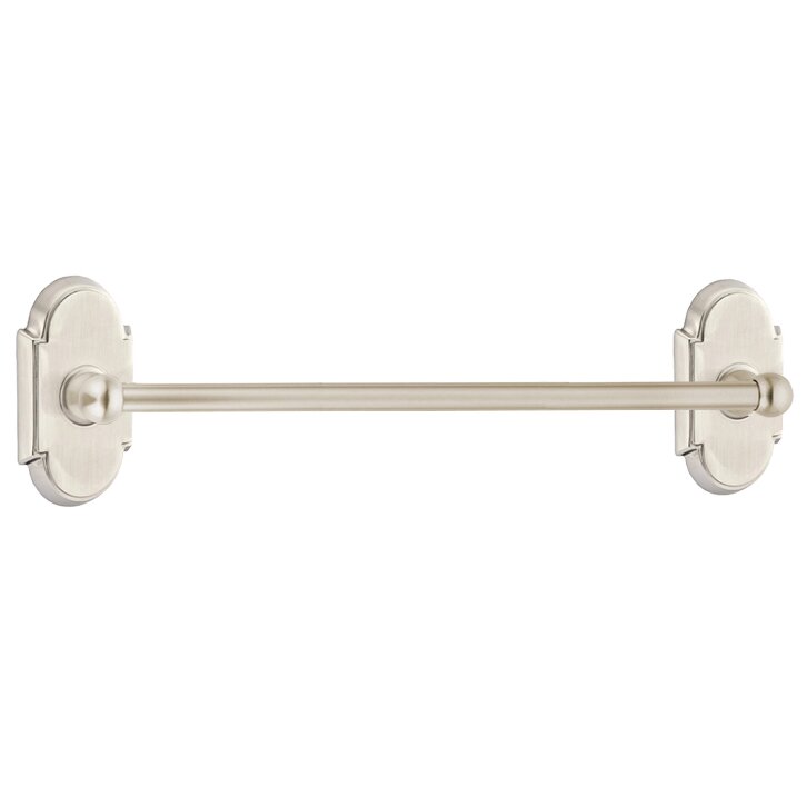 Traditional Brass Collection 24" Single Towel Bar with #8 Rose  by Emtek