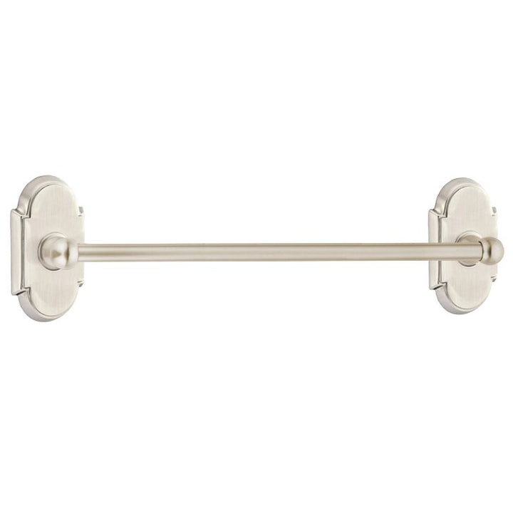 Traditional Brass Collection 24" Single Towel Bar with #8 Rose  by Emtek