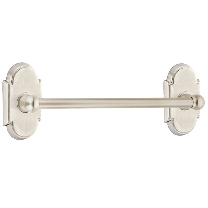 Traditional Brass Collection 18" Single Towel Bar with #8 Rose  by Emtek