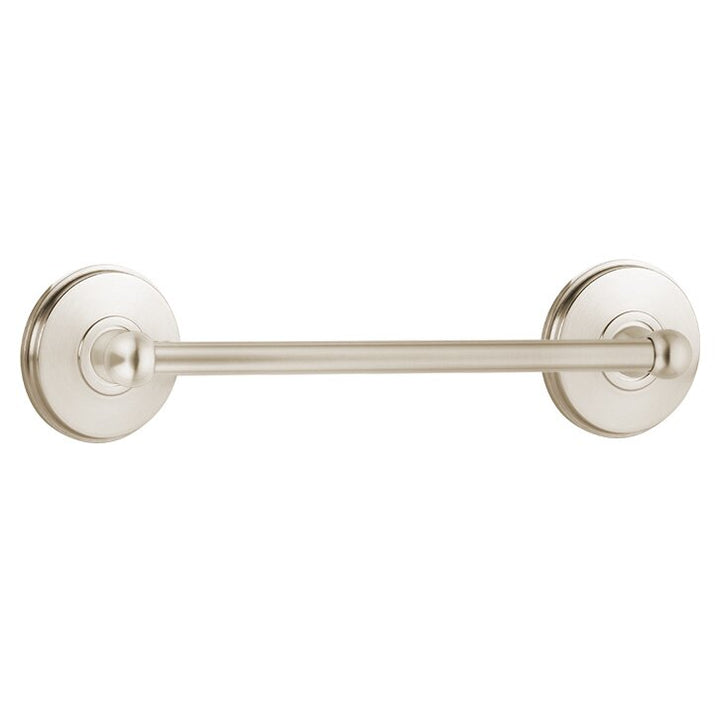 Traditional Brass Collection 12" Single Towel Bar with Watford Rose  by Emtek