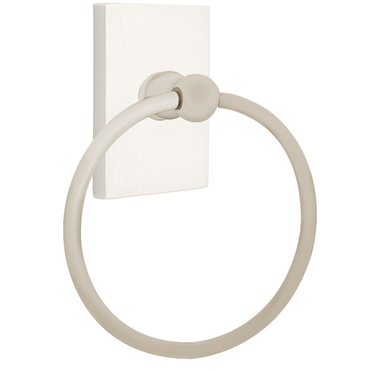 Traditional Brass Collection Modern Rectangular Towel Ring  by Emtek
