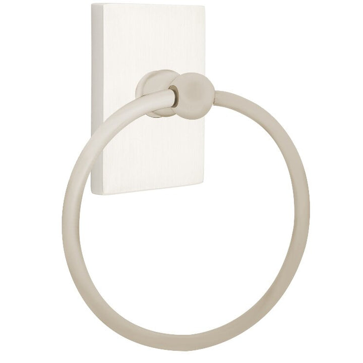 Traditional Brass Collection Modern Rectangular Towel Ring  by Emtek
