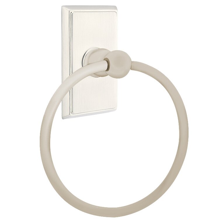 Traditional Brass Collection Rectangular Towel Ring by Emtek