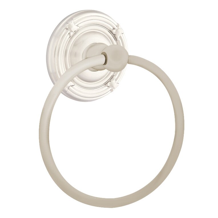 Traditional Brass Collection Ribbon & Reed Towel Ring  by Emtek