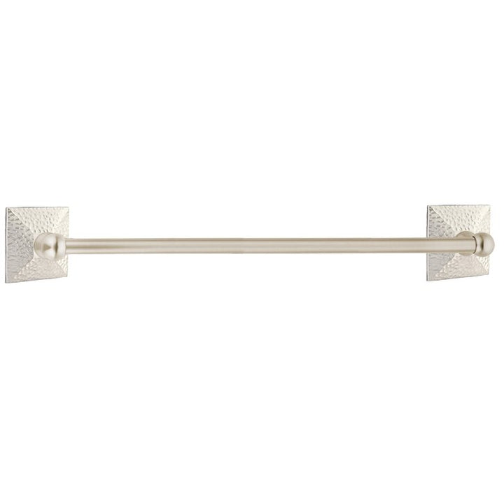 Traditional Brass Collection 30" Single Towel Bar with Hammered Rose by Emtek