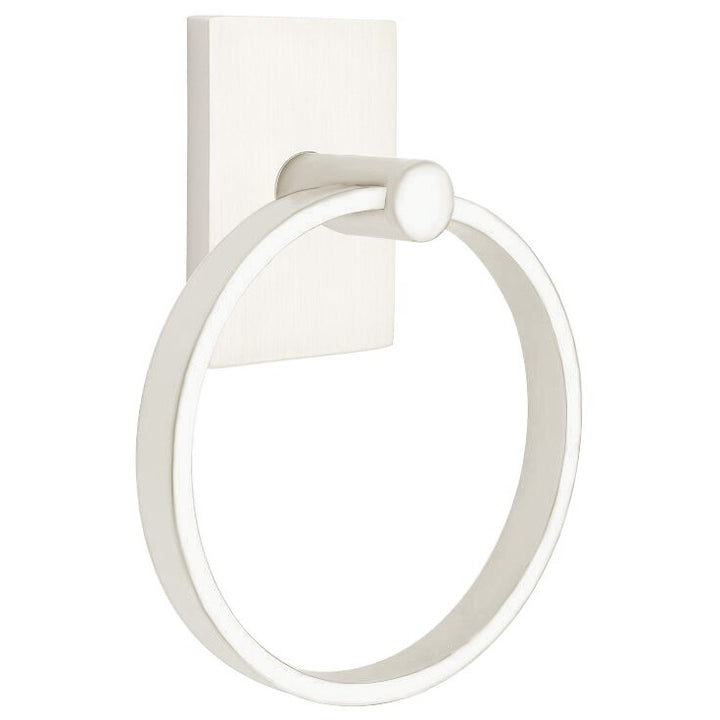 Modern Brass Collection Modern Rectangular Towel Ring  by Emtek
