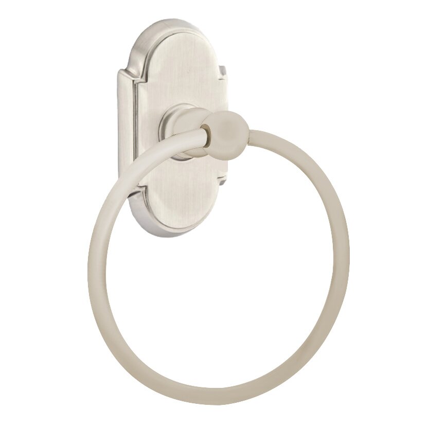 Traditional Brass Collection Arched Towel Ring by Emtek