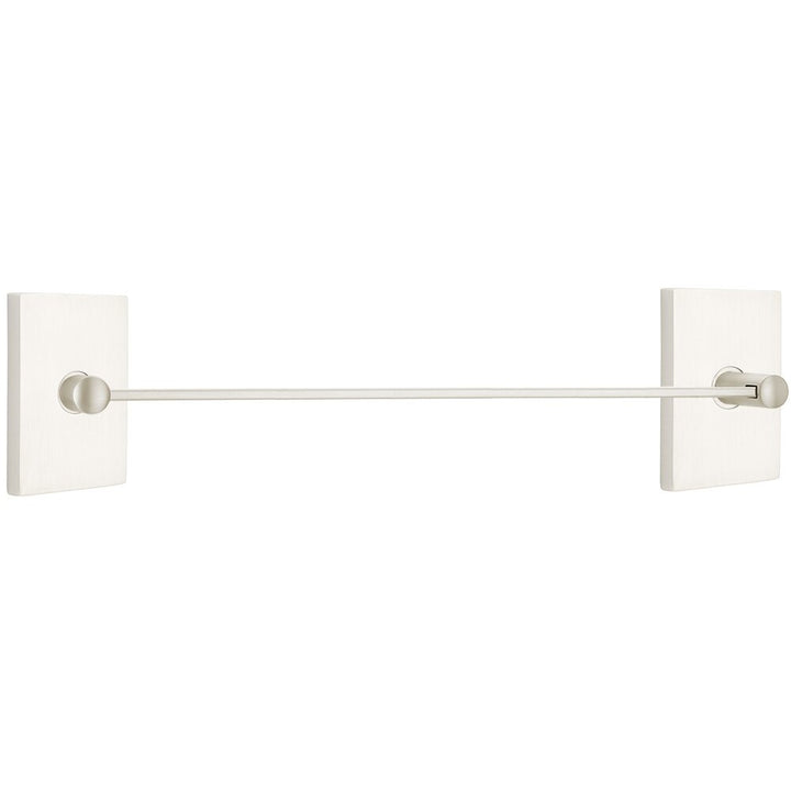 Modern Brass Collection Modern Rectangular 18" Single Towel Bar by Emtek