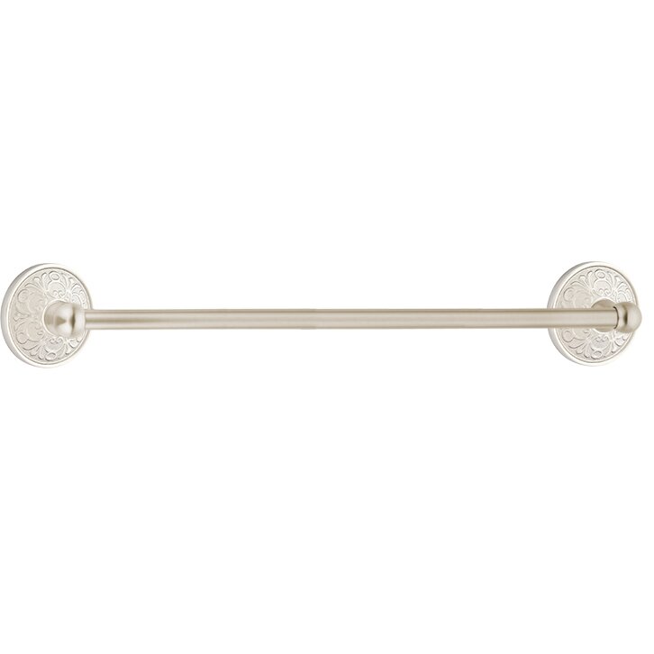 Traditional Brass Collection 30" Single Towel Bar with Lancaster Rose by Emtek