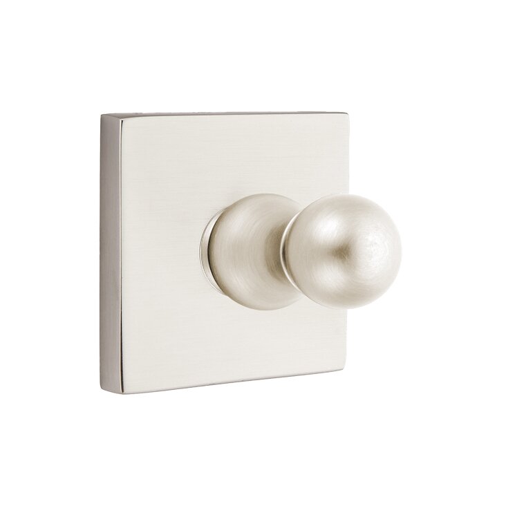Traditional Brass Collection Square Single Hook  by Emtek