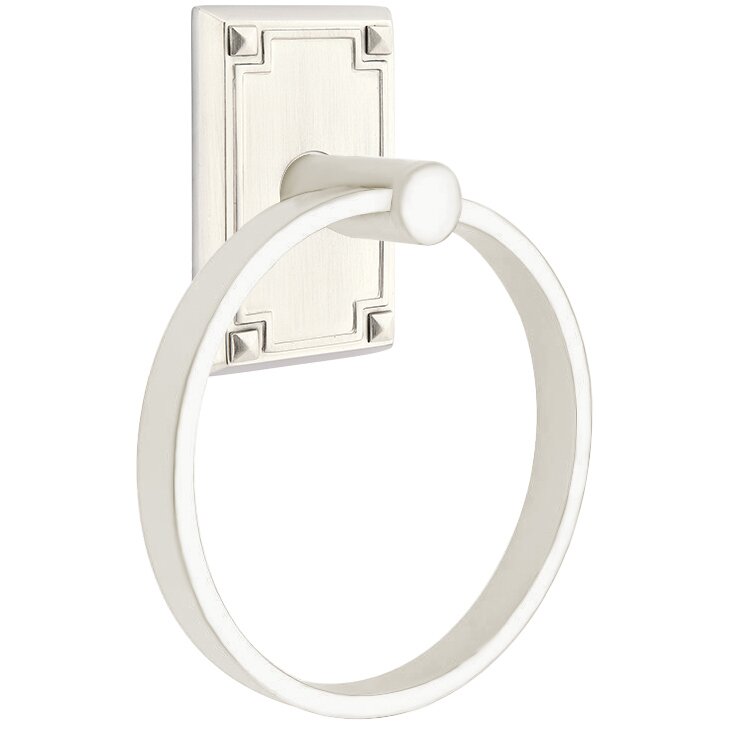 Modern Brass Collection Arts & Crafts Towel Ring  by Emtek