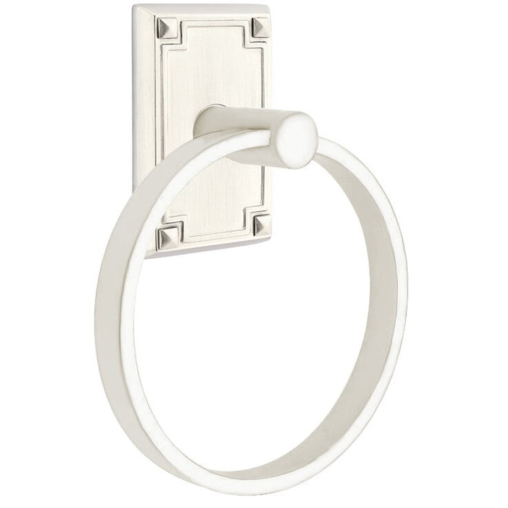 Modern Brass Collection Arts & Crafts Towel Ring  by Emtek